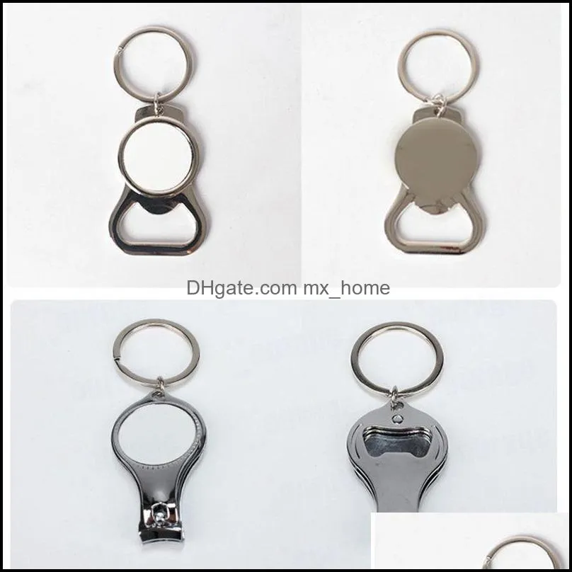 Sublimation Key Rings Blank White Metal Single Side For Sublimating Heat Transfer Keychain Christmas Valentine Pendants Gifts By FedEx