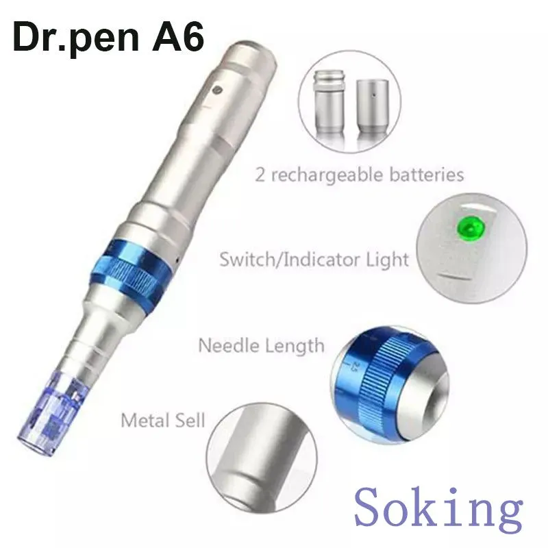 Microneedles Dermapen Wireless Derma Pen Accessories & Parts Dr Pen Ultima A6 New Painless Professional Acne Scar Removal Length Adjustable