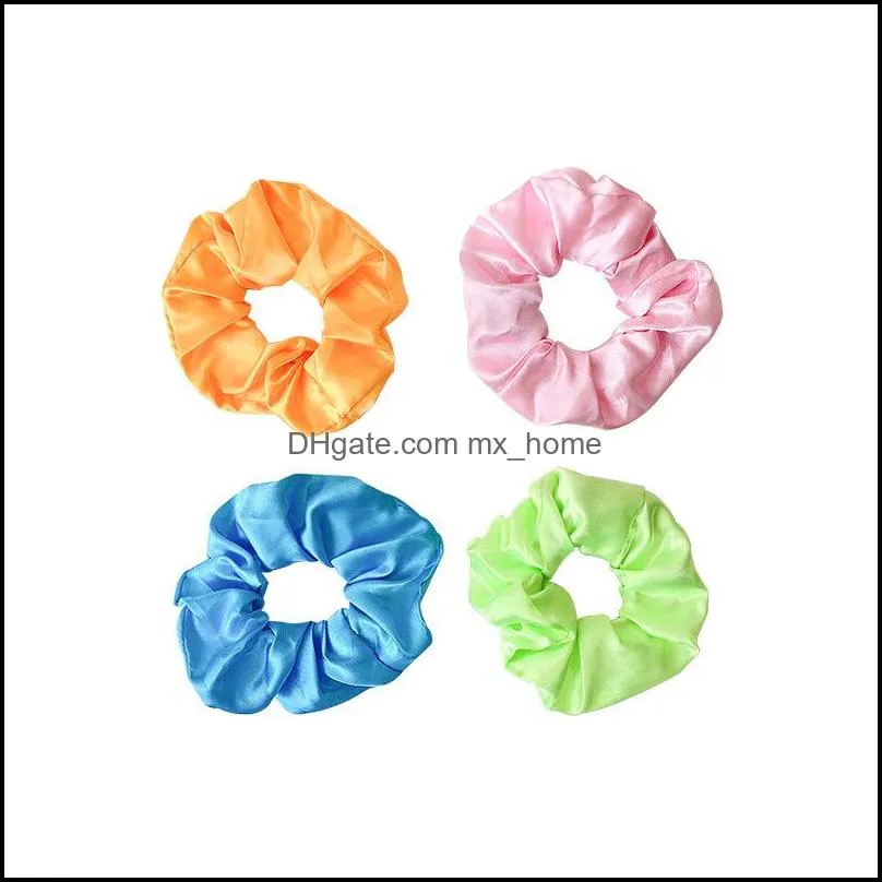 Luminous Scrunchies LED Hairband Ponytail Holder Headwear Girls Elastic Satin Silky Scrunchy Tie Hair Rope Hair Accessories G21901 61