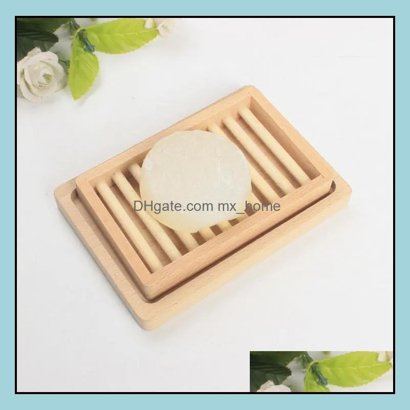 creative rack soap tray storage box dishes double diy two layers deck woman man fashion supplies wooden holder bath sn3826