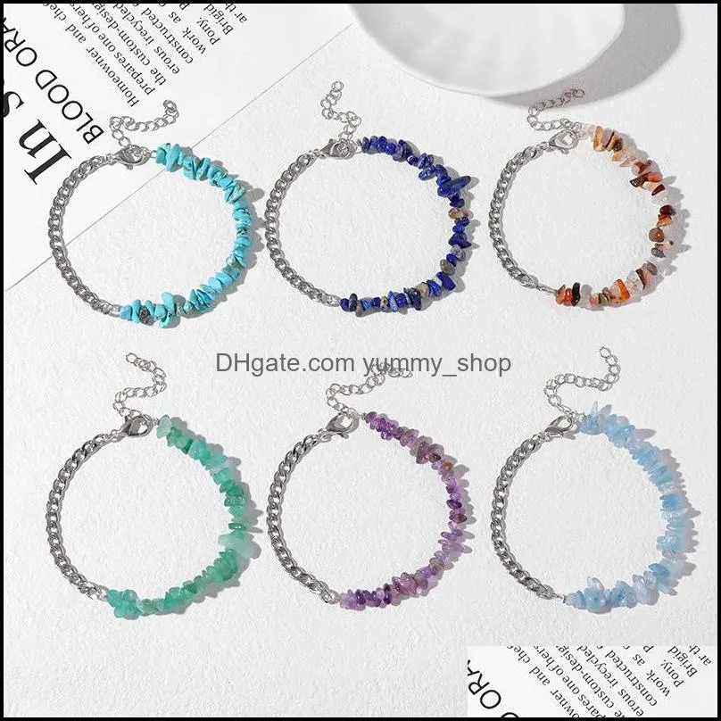 lucky rainbow 7 chakra bracelets natural stone amethyst healing mala pray yoga bracelet for women jewelry gift