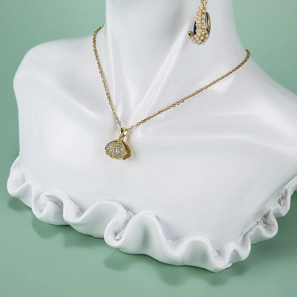 Premium Jewelry Display Stand: Portrait Model Resin Earring & Necklace ...