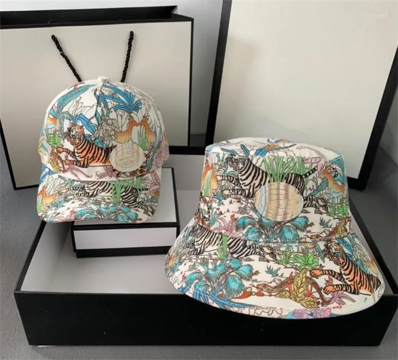 Estilistas de moda Bucket Hat Tiger Print Buckets Hats Alta qualidade Viseira de sol de verão Bonés de beisebol ajustados Gorro Casquettes 2022 Scot22