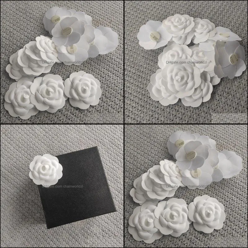 diy part self-adhesion camellia flower stick on bag or card for c boutique packing