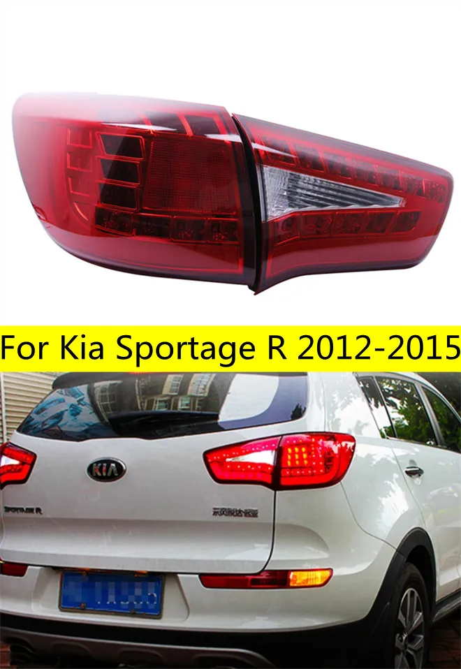 Auto LED Taillights For Kia Sportage R 20 12-20 15 Brake Reversing Rear Lights Sportage Dynamic Turn Signal Running Light