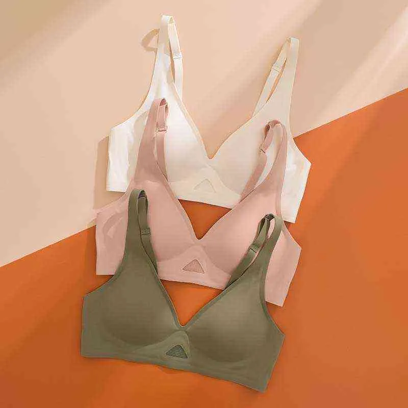 Wasteheart for women green skin wireless sexy bras one-piece bras bralette下着シームレスプッシュアップ女性ブラジャーa b c t220726