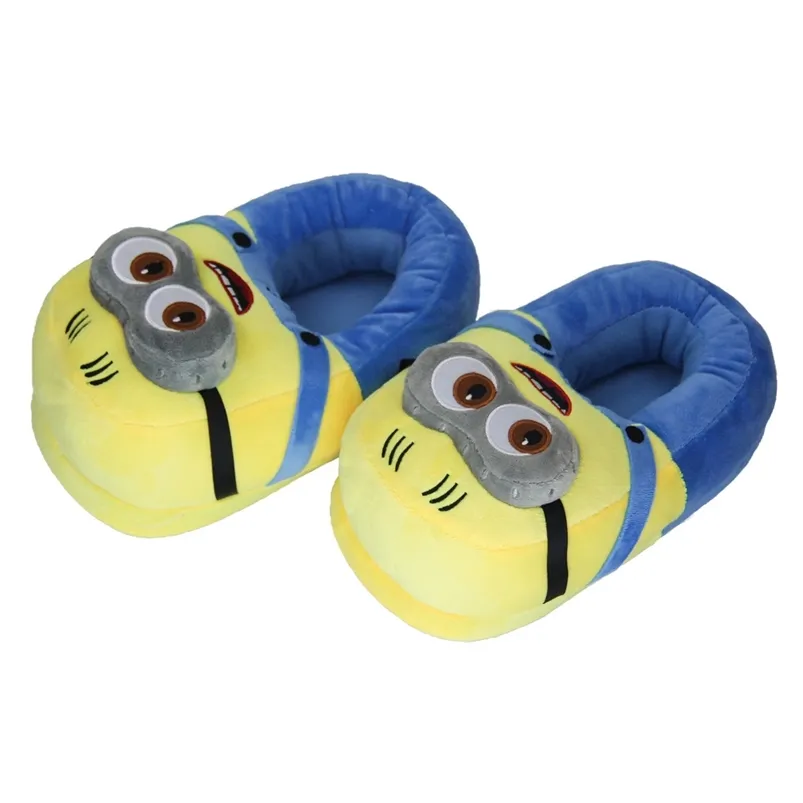 Cute Cartoon Anime Minion Plush Monkey Slippers For Adults Winter Home Comfort Y200706 From Luo06 9.85 In Bulk DHgate.Com