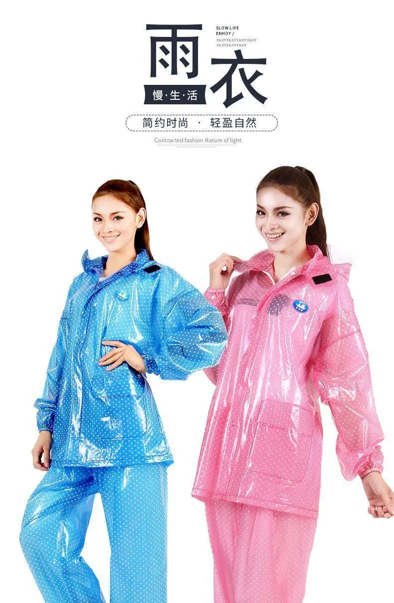 Ladies raincoat with pants 2025