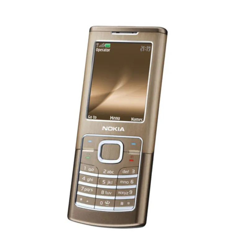 6500C Orijinal Yenilenmiş Cep Telefonları Nokia 6500C 6500 Bluetooth GSM 3G Dört Bant Desteği İngilizce/Rusça/Arap Klavye Akıllı Telefon