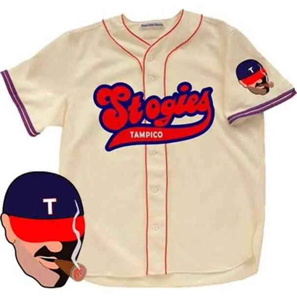Xflsp Tampico Stogies 1957 Home Baseball Jersey White color Men Lady Kids Custom Any Name And Number vintage rare Size S-3XL