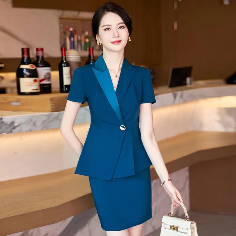 navy blue womens suit dress Navy Blue Business Lady Suit