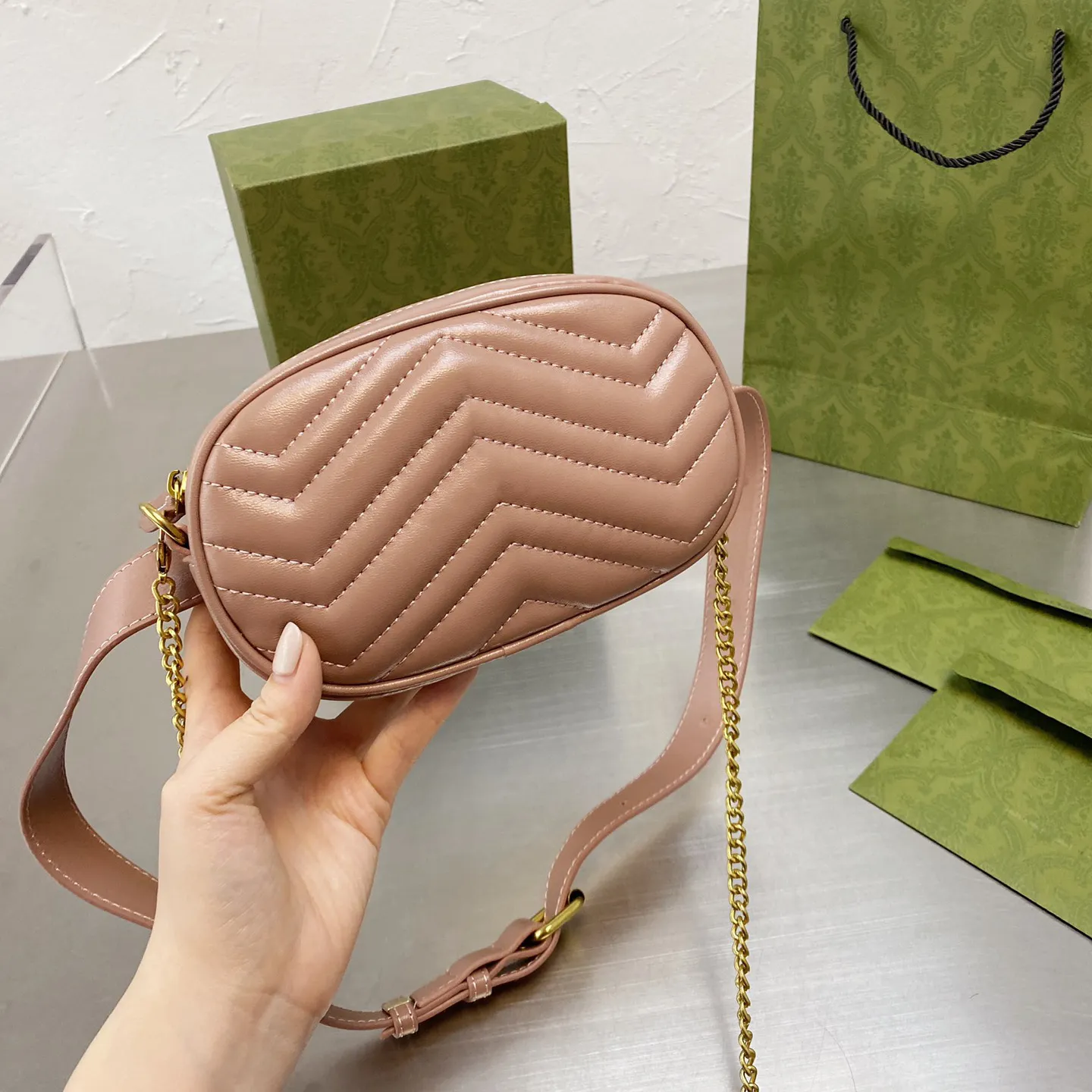 White Mini Female Waist Bags Fashion Crossbody Shoulder Bag Soft Leather Wave Stitching Single Chain Ladies Zippy Fanny Pack Chest Designer Bum Bag From 31 27 DHgate