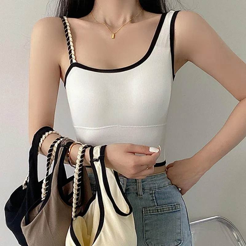 Camisoles Tanks Women's Tube Top Summer Bras Mujeres Sey Sexy Crops Bra Camisole Camisole Chaleco removible Push Up Topcamisoles