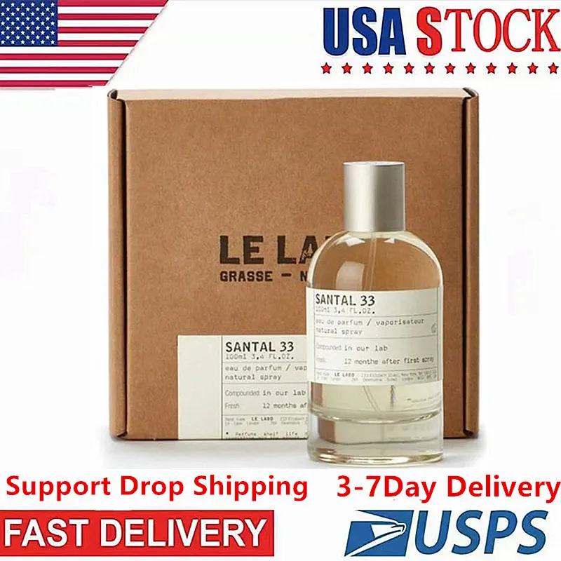 NIEUWE LE LABO SANTAL 33 PERFUME Hoge versie Parfum US Warehouse Delivery 3-7 Werkdagen kunnen worden geleverd