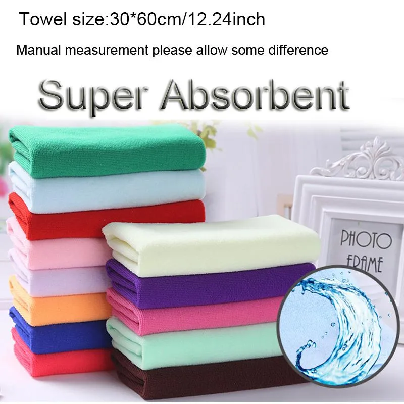 Polyester 30*60CM/12*24INCH Microfiber Kitchen Towel Soft Anti-Grease Lint Free Wiping Rags Quick Dry Hair Towels Home Glass Car Cleaning Wipe Cloth HY0160
