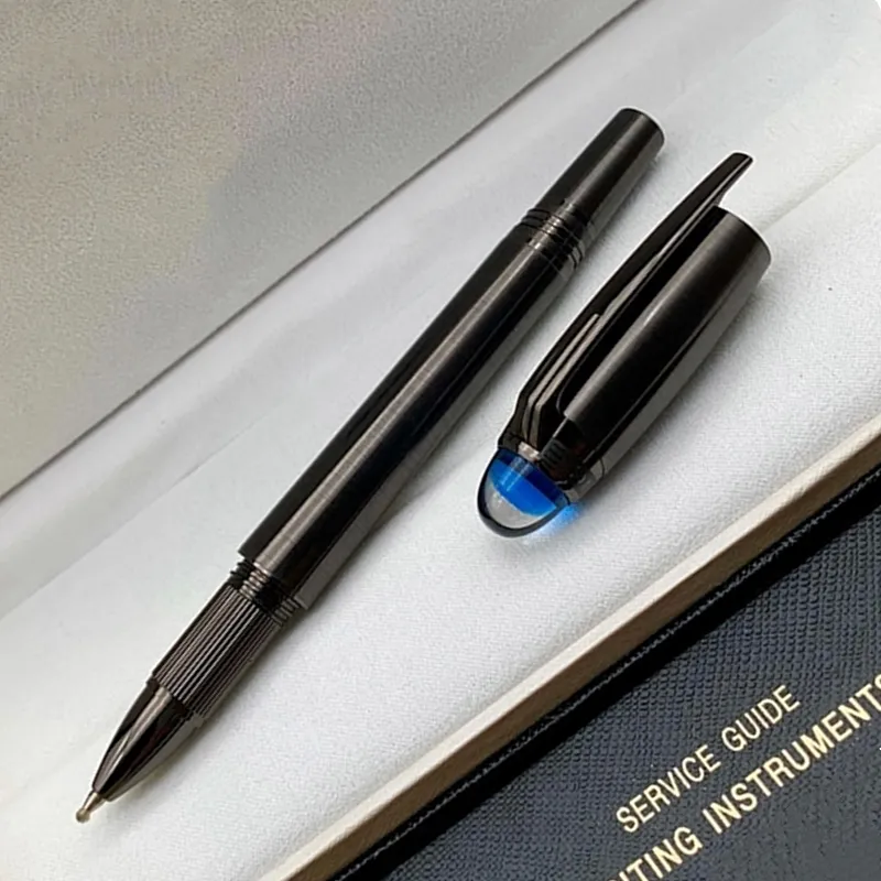 Promotie - Luxe blauwe Crystal Star Rollerball Pen Ballpoint Fountain Pens Writing Office School Supplies met serienummer