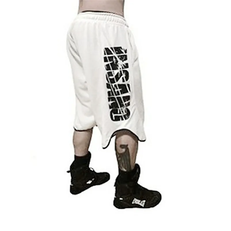 Erkekler ağ şort erkekler gevşek pantolon fitness vücut geliştirme jogger erkek marka dayanıklı eşofman egzersiz 220715