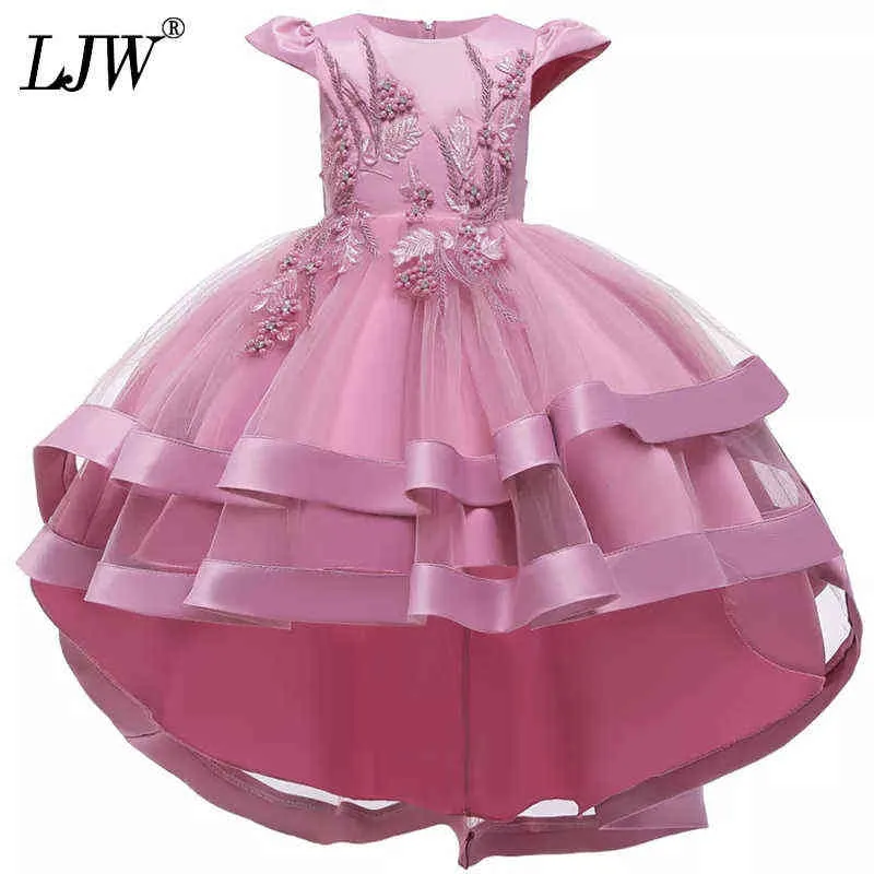 Bébé filles vêtements de noël nouveaux adolescents perles robe de princesse pour fille élégante robe de fête d'anniversaire fille robe 3 4 6 8 9 12 y Y220510