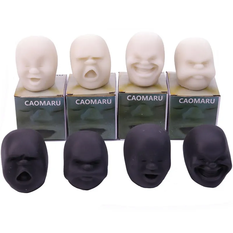 Fun Novelty Grass Pill Becompression Ball Toy Human Face Emotional Vent Resin Relaxation Boll Adult Game Gift 220531
