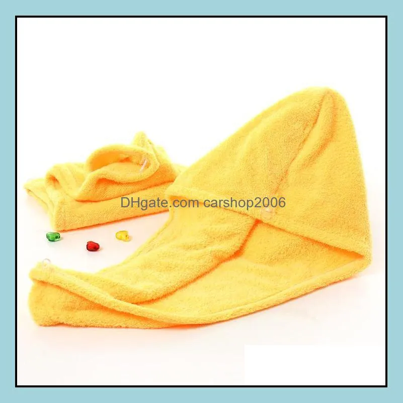 microfiber towel drying turban wrap hat caps spa bathing caps shower caps for magic quick dry hair ysy199-l