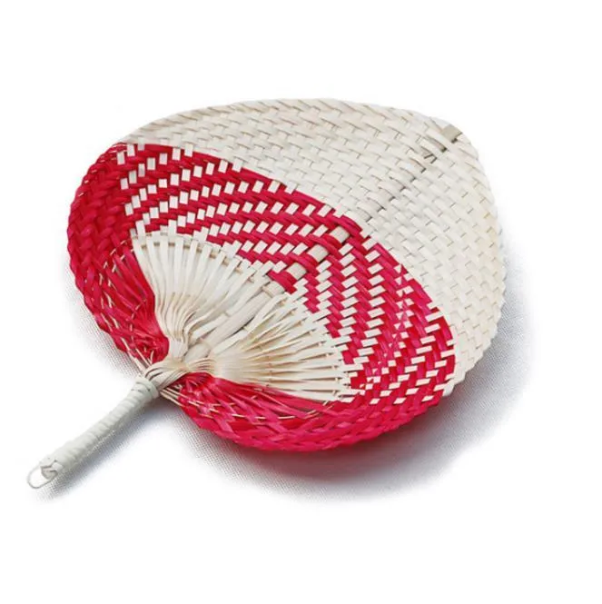 Colorful Woven Straw Bamboo Hand Fan Favor Party Baby Environmental Protection Mosquito Repellent Fans For Summer Wedding Gift SN6121