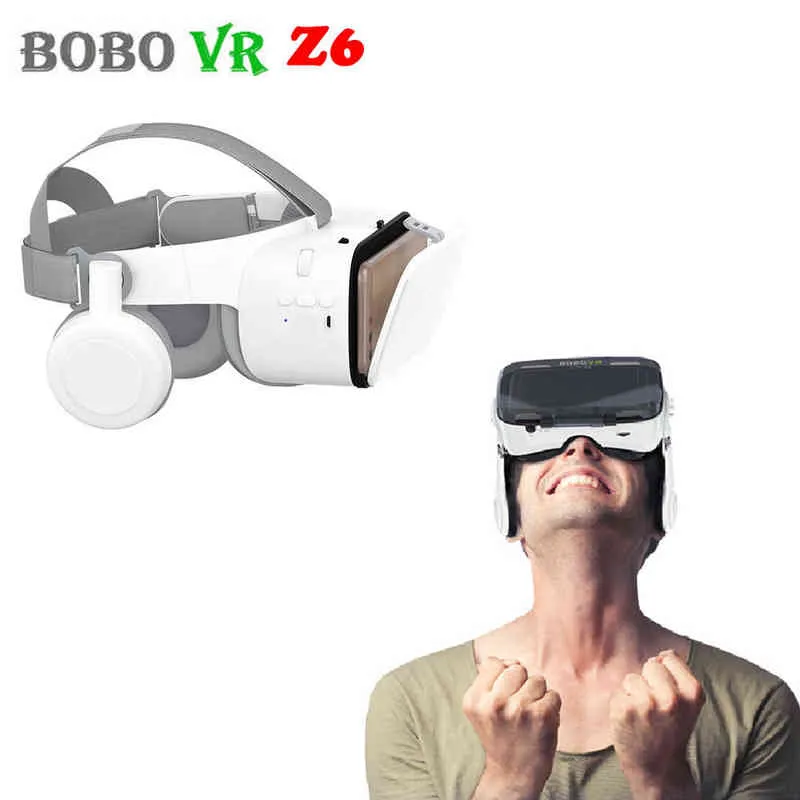 Bobovr Bobo Z6 Bluetooth 3D VR Virtual Reality Casco Casco Casco Affiorlet per Smartphone Mobile Phone Goggles Viar Binoculars H220422