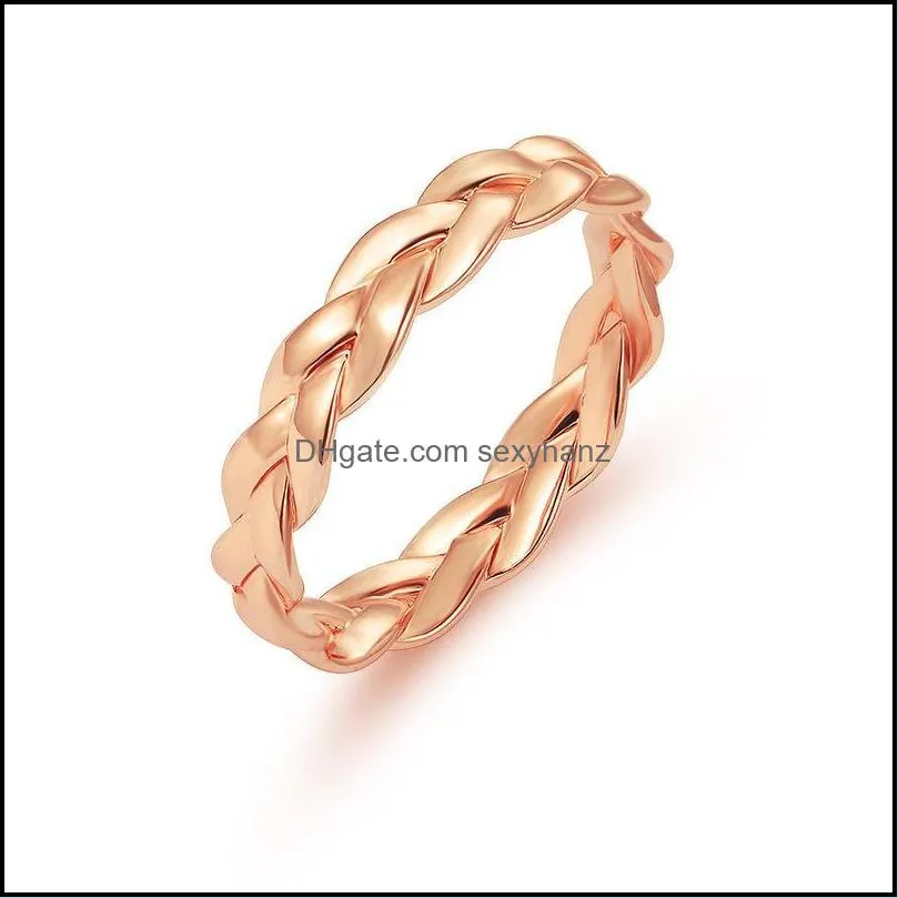 twist ring creative closed chain simple rings