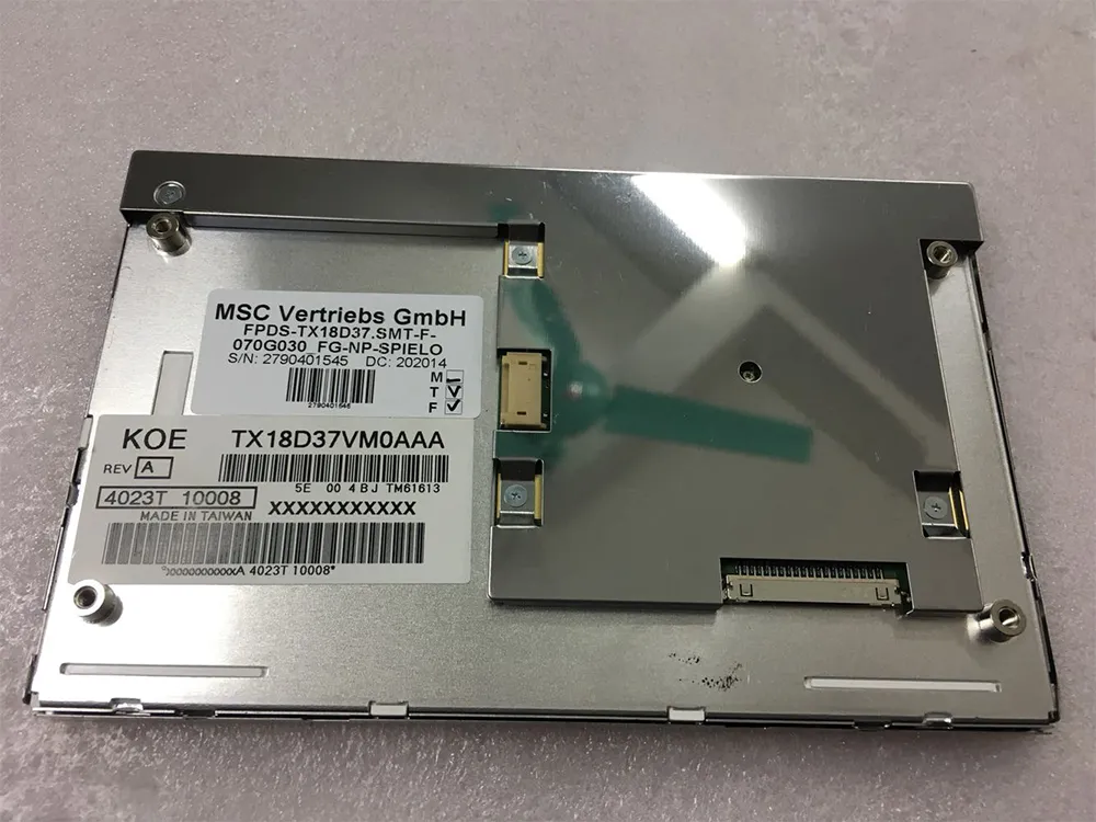 Orijinal TX18D37VM0AAA 800 * 480 HITACHI için 7 inç LCD Ekran Paneli 100% Test 20 Pin LVDS