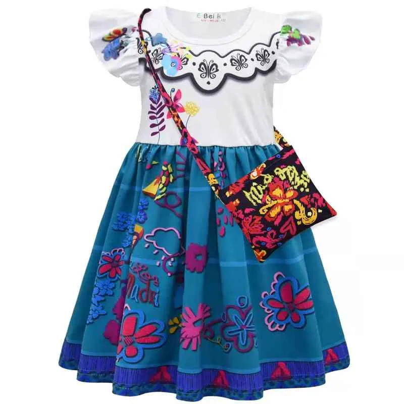 FYMNSI Robe De Princesse Tiana Fille Déguisement Princesse Grenouil Costume Verte Robe Pour Enfants Cosplay Halloween Noel Amz