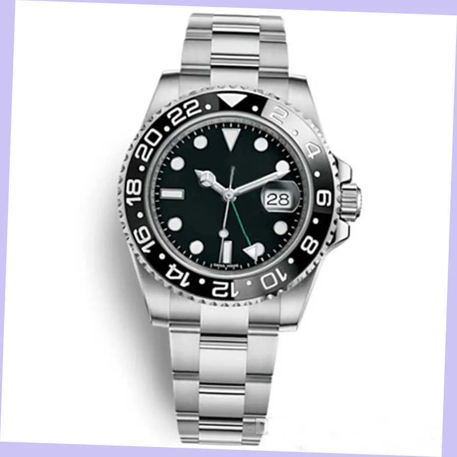 Factory Hot YZ Sale Quality Men 3866 Movimiento automático 116710 GMT Batman Ceramic Sapphire Dial Master 2 Pulsera Reloj Relojes para hombre Reloj