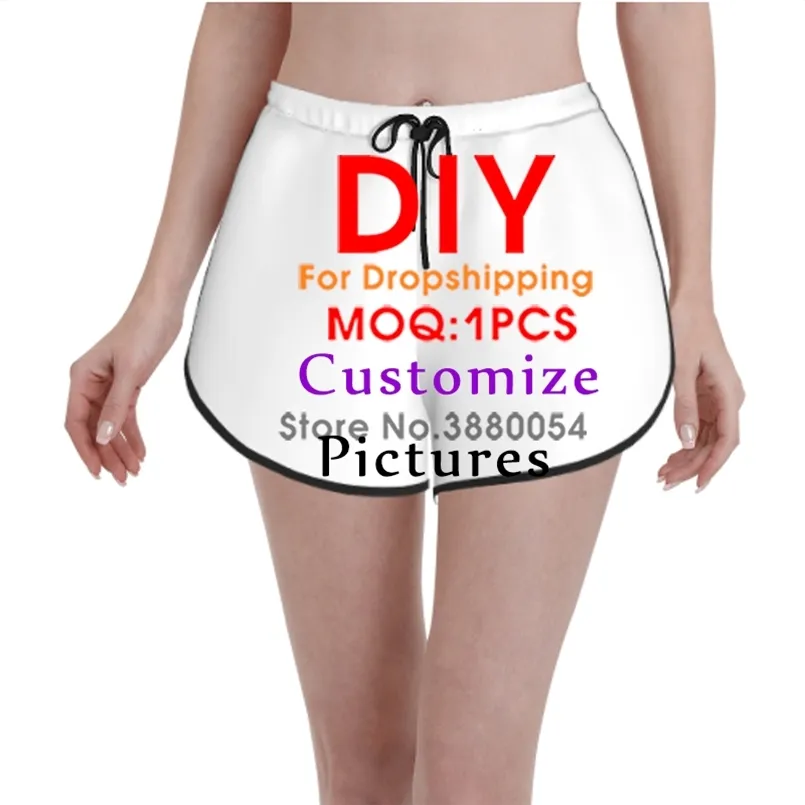 Noisydesigns 3D Custom Pictures Summer Beach Shorts Women Surfing Board