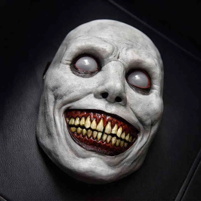 CREEPY HALLOWEEN MASK SMILING DEMONS HRORROR FACE MASS de onda cosplayen Props Headwear Dress Up Party Clothing Accessories Gifts L220711