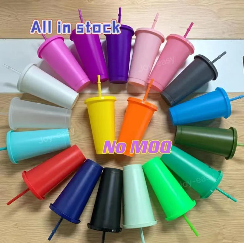 Modèle personnalisé sirène 24 oz gobelet monocouche tasse en plastique couleur changeante tasse de paille café thé tasse basse température PP couleur changeante tasse