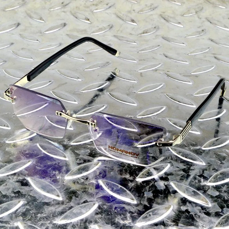 Zonnebril Diamond Cut Leesbril Vrouwen Mannen Hoge Kwaliteit Ultralight Randloze Commerciële Anti Blu Vermoeidheid 0.75 1 1.25 1.5 tot 4 Zonnebril