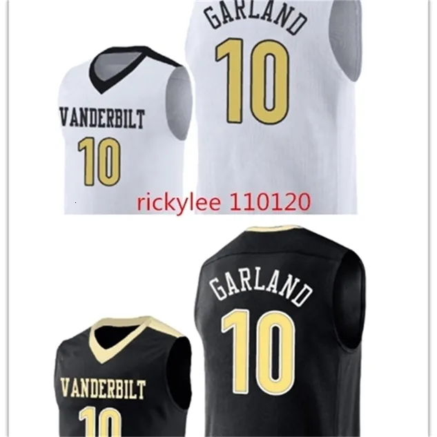 Nc01 Vanderbilt Commodores Darius maillot de basket-ball Hommes 10 Garland college maillot de retour cousu taille de broderie personnalisée S-5XL