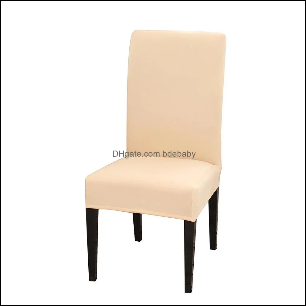 Solid Colors Flexible Stretch Spandex Chair Cover For Wedding Party Elastic Multifunctional Dining Furniture Covers Home Decor