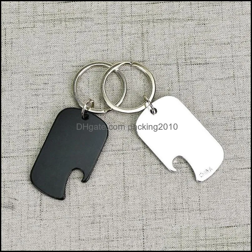 Dog Tag Opener Aluminum Alloy Military Pet Dog ID Card Tags with Opener Portable Small Beer Bottle Opener