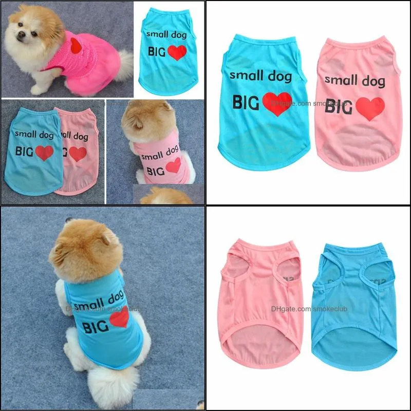 I Love My Mom/Dad Printed Small Dog Printed Dog Cat Puppy Clothes Shirt Dress Pet Costumes