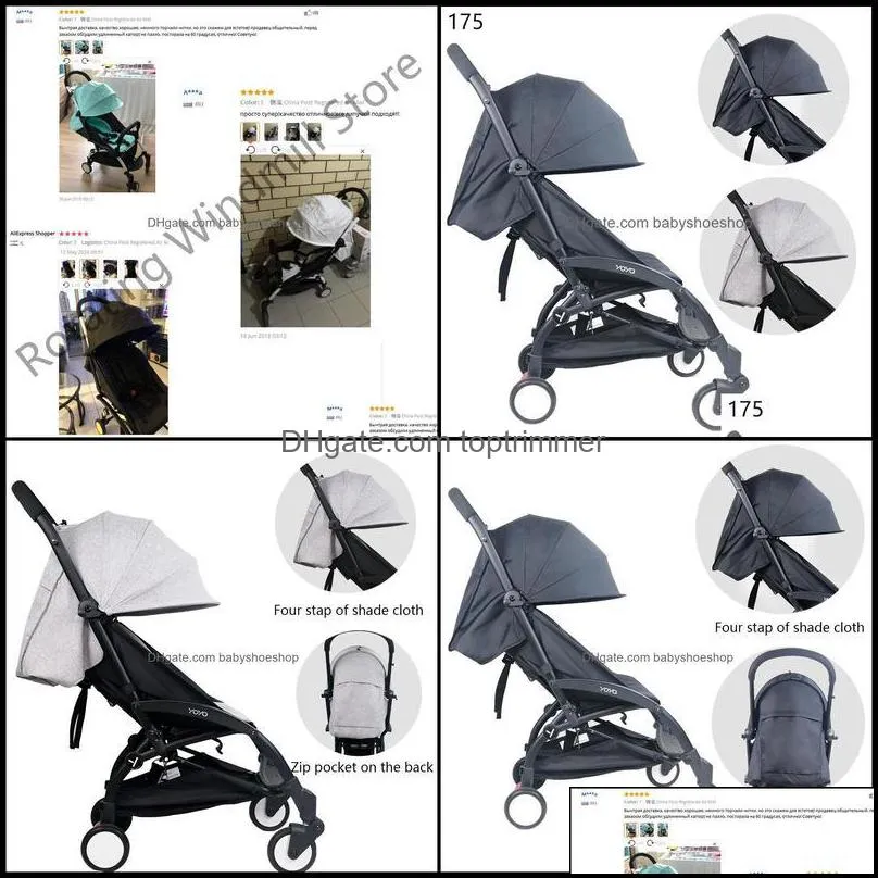 Strollers# Strollers Baby Kids Maternity 175 Degrees Stroller Accessories For Babyzen Yoyo Yoya Seat Liners Sun Shade Er Back Zipper