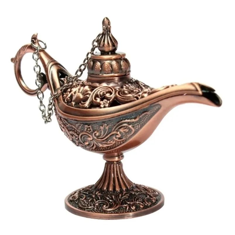 1pc alladdin lampe traditionnelle creux out de contes de fée magique à thé vintage rétro de décoration de maison rétro accessoires 220804