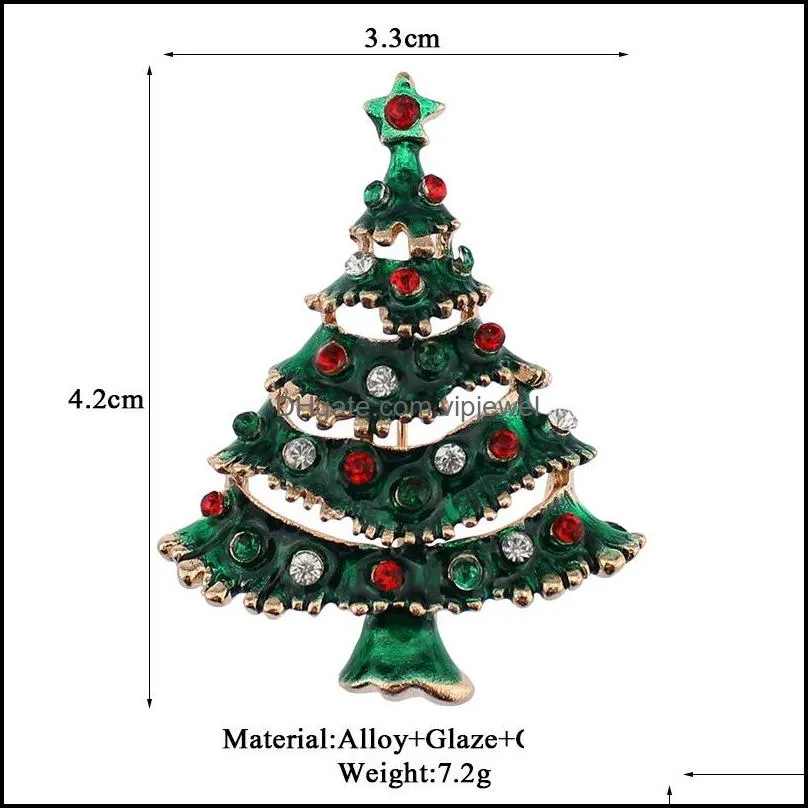 New Christmas brooches rhinestone enamel crystal snowman tree Shoes Bells penguin Apparel Brooch Pins For women`s Fashion Jewelry Gift