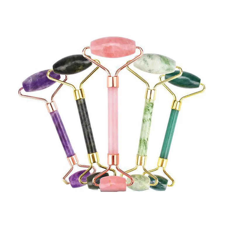 Jade Roller Massager Party Favor Natural Crystal Stone Face Gua Sha Tools