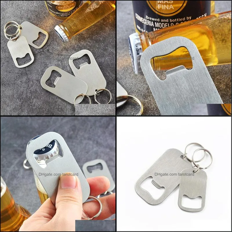 Stainless Steel Wine Opener and Key Chain Holder Beverage Bottler Openers Key Ring Promotional Gifts & Crafts