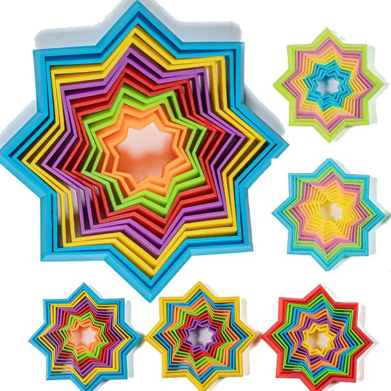 Fidget Toys Sensory Rainbow Macarons Magic Star Variedad Niños Puzzle Anti Estrés Educativo Niños Adultos Descompresión Juguete Sorpresa Venta al por mayor Mejor calidad