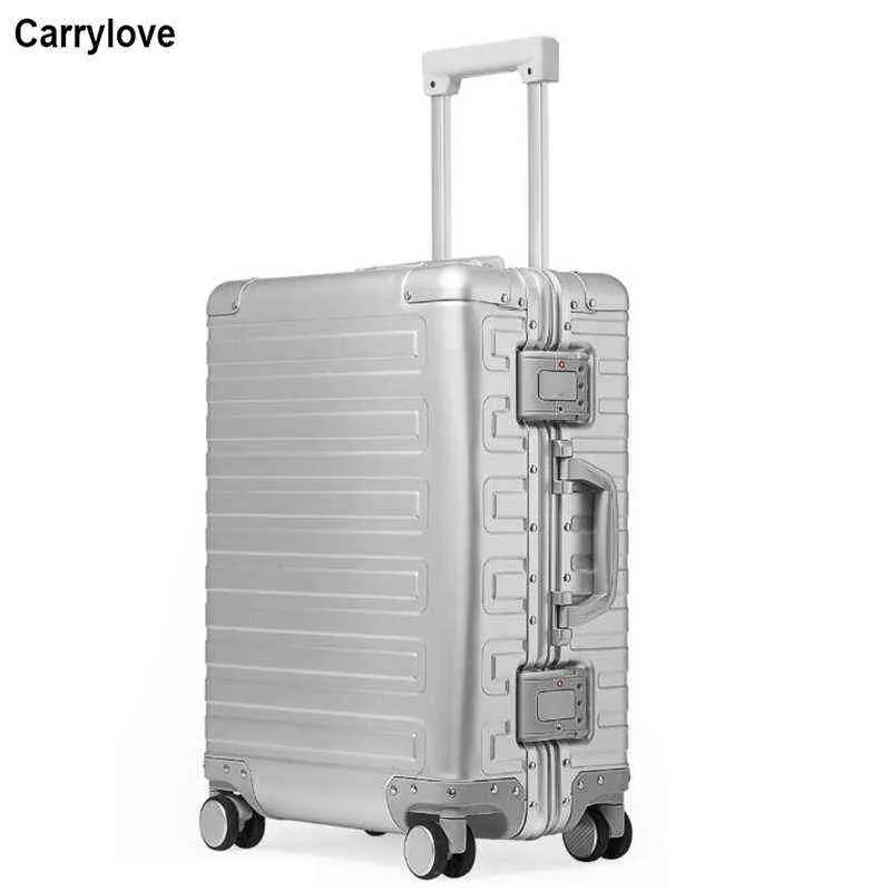 TRAVEL TALE inch aluminum travel suitcase spinner rolling luggage trolley on wheels J220708 J220708