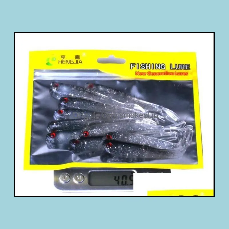 10PCS 10cm/3.6g 3.93in/0.12oz Translucent Silver Fish soft baits soft fish bait Mixed Swimbait Baits Artificial Bionic baits