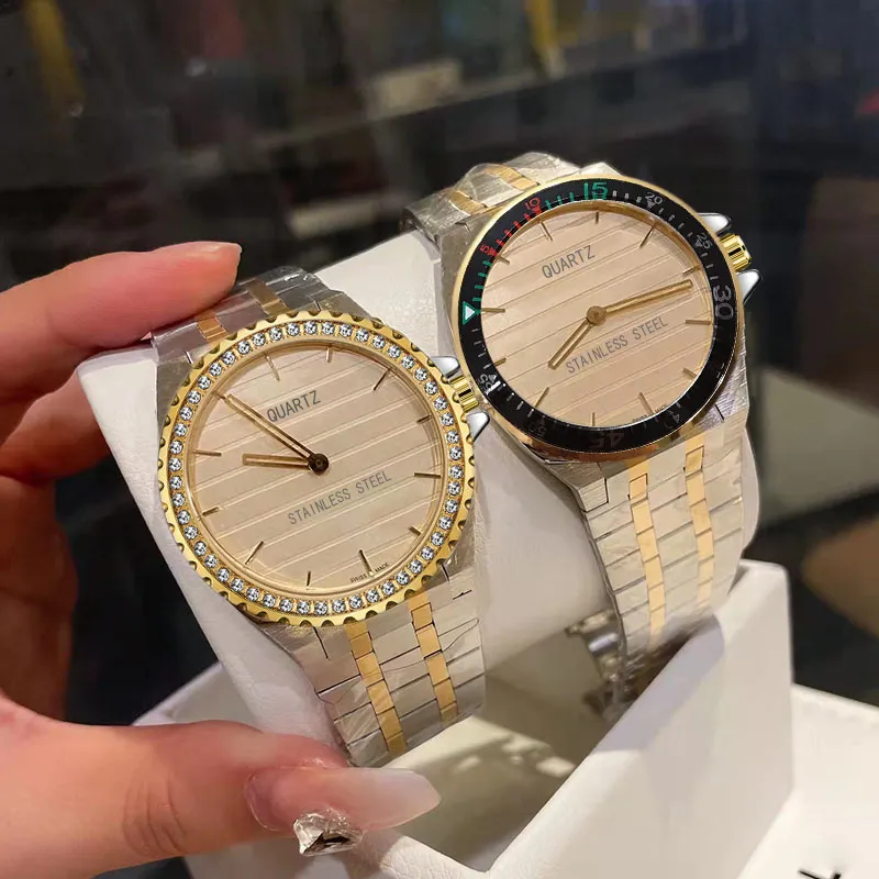 NUOVO stilista orologio da donna da uomo movimento al quarzo in acciaio inossidabile orologi da donna orologi da polso con diamanti 25H Montre DE luxe