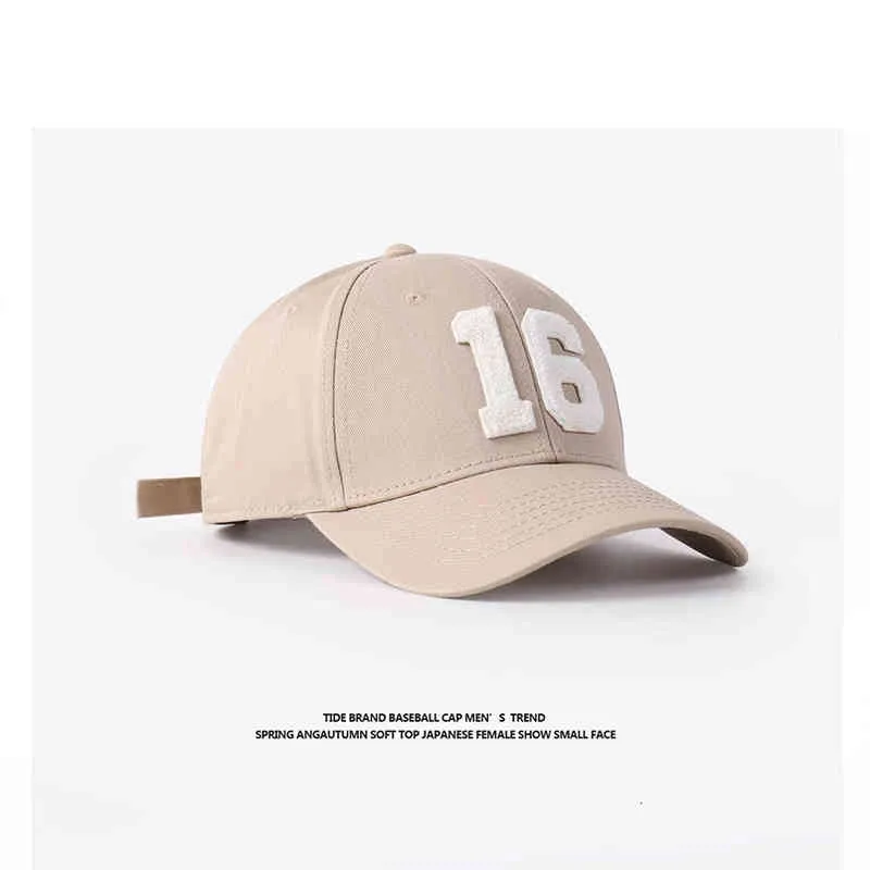 Diseño Marca Número 16 Gorra de béisbol Sombrero de felpa de tendencia para mujer de alta calidad para hombres y mujeres