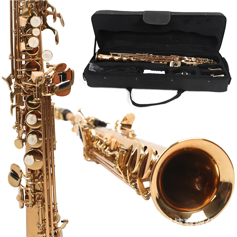 Professional Performance Grade Lacked Gold Mässing Sax Soprano B Flat Saxophone High Quality Professional High Sax