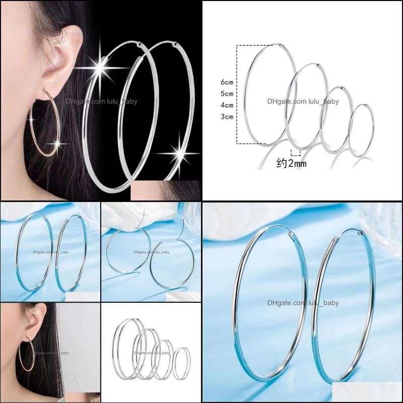 big ear rings 3cm 4cm 5cm 6cm hoop earring body jewelry for women and girls